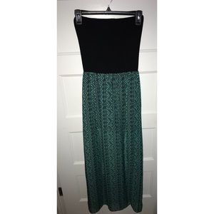 Strapless Tribal Maxi Dress